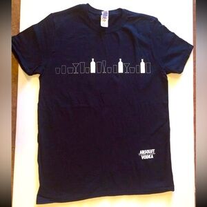 Absolut Vodka Country of Sweden Logo Black Unisex T Shirt 100% Cotton Gildan M/L